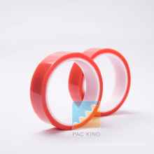 Customized Packing High Quality High Temperature Resistance Double Sided PET Tape With Red Film Liner